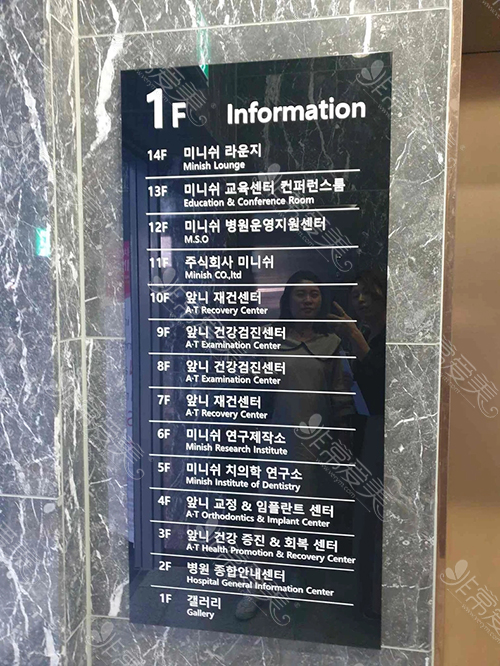 韩国今日安minish牙科医院楼牌号照片