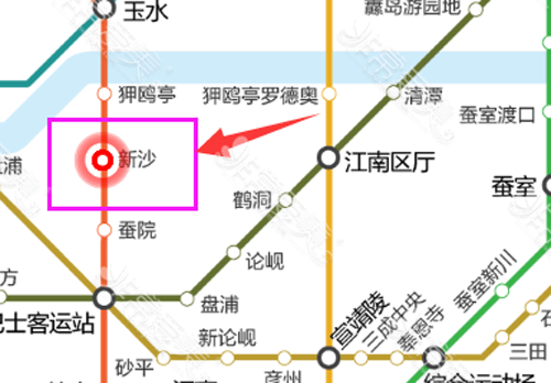 韩国江南区新沙站地铁示意图