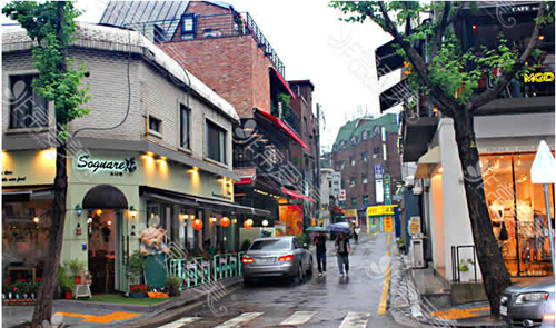 韩国江南区购物街