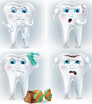 牙齿龋坏的发展过程动画图