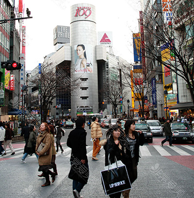 日本涩谷街头图
