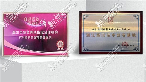 杭州格莱美医疗美容医院面部提升荣誉图