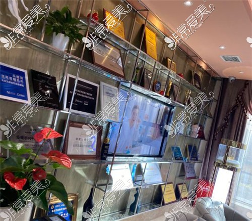 北京艺星医疗美容医院各类证书展示墙