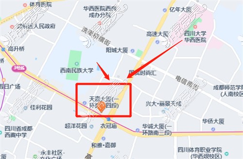 成都新桥口腔（衣冠庙店）地图