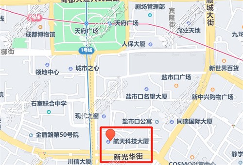 成都極光口腔（春熙店）地圖