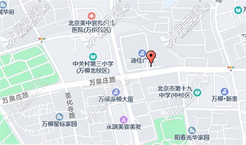 北京圣貝口腔萬柳中路店位置