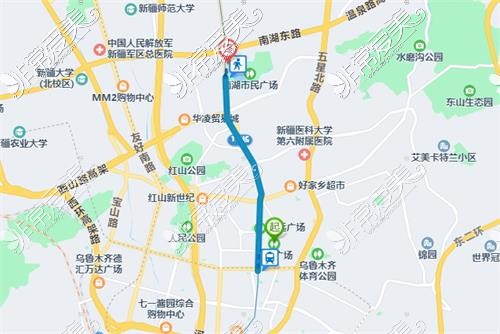 乌鲁木齐南湖小白兔路线图