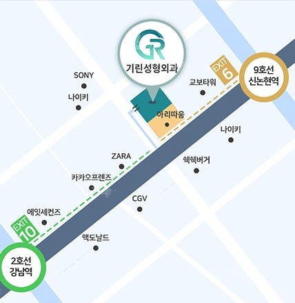 韓國(guó)綺林整形外科醫(yī)院地圖