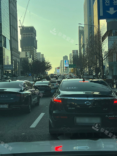 韩国首尔堵车照片