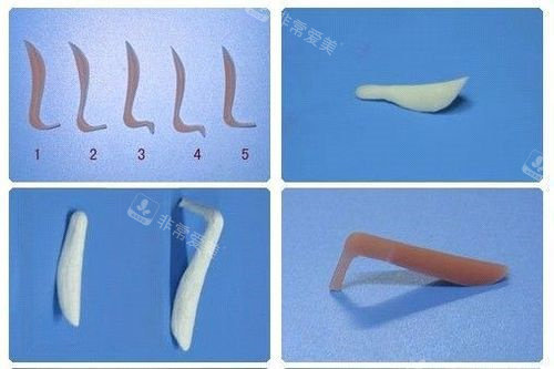 隆鼻假体示意图 隆鼻假体示意图