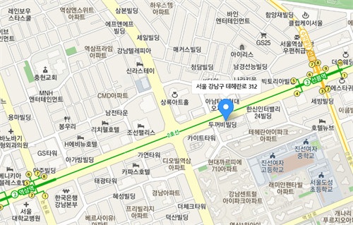 韩国友利整形外科地理位置展示