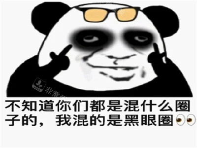 黑眼圈熊猫头表情包