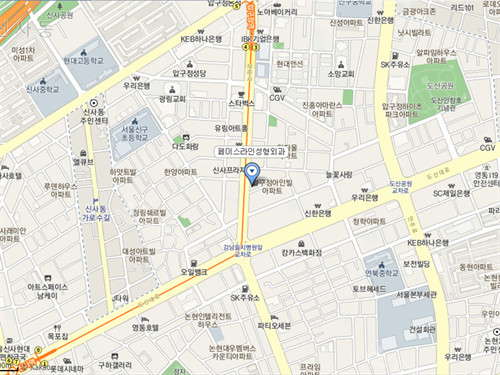 韩国菲斯莱茵整形医院地图