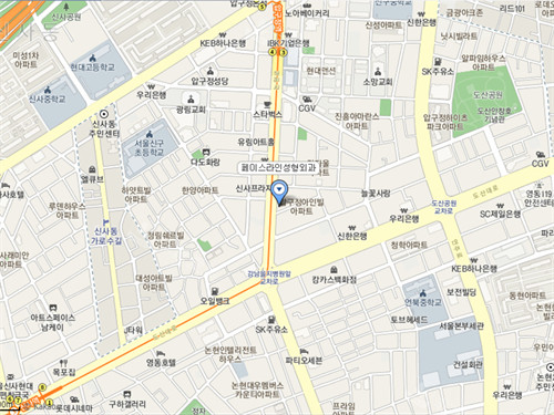 韓國菲斯萊茵整形醫(yī)院地圖