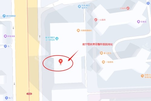 南寧格林美菲整形醫(yī)院地址示意圖