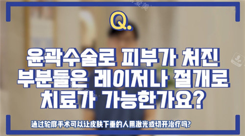 通过轮廓手术可以让皮肤下垂的人同激光或者切开治疗吗？