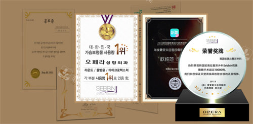 韓國歐佩拉整形榮譽圖 韓國歐佩拉整形榮譽圖