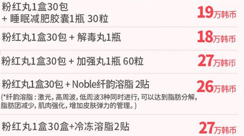 粉紅丸人氣套餐集合