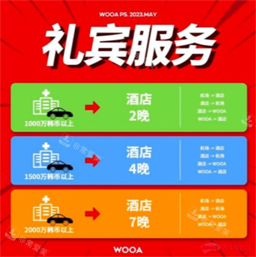韓國(guó)WOOA整形禮賓服務(wù)
