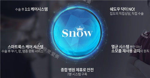 韓國snow整形外科特點圖