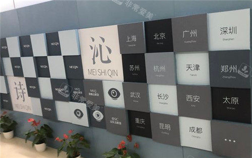 上海美诗沁医美展示墙