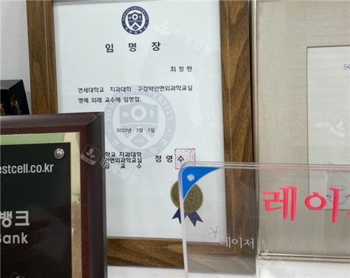 韩国Choe Jeongwon 牙科医生证书照片