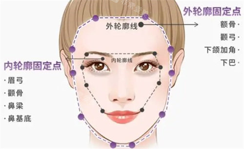 面部轮廓固定点