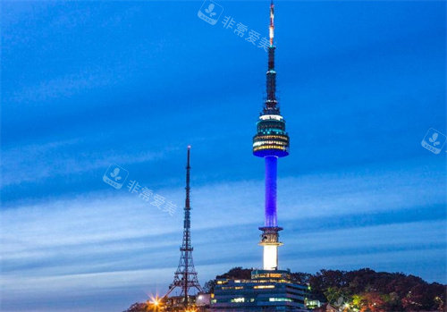 韩国南山塔夜景