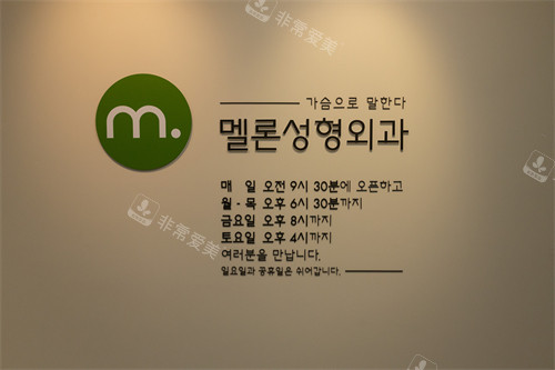韩国Melon整形外科logo墙