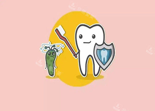 牙齿保护卡通示意图