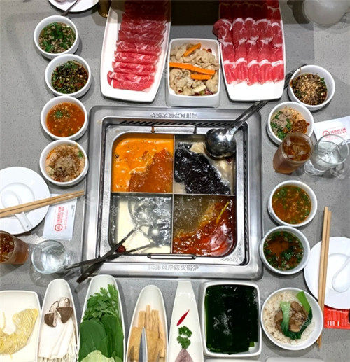 韩国海底捞火锅店菜品展示