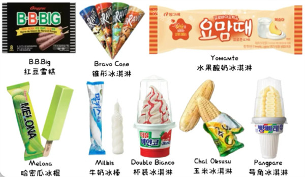 韓國不同冰激凌品牌 韓國不同冰激凌品牌