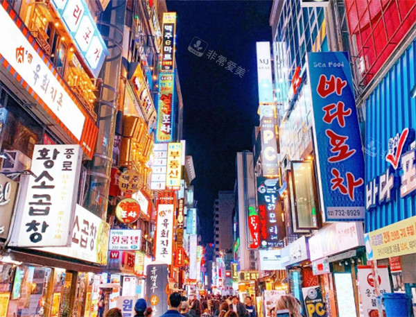 明洞夜市圖片