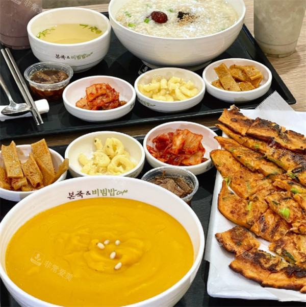 韓國(guó)本粥店食物展示 韓國(guó)本粥店食物展示