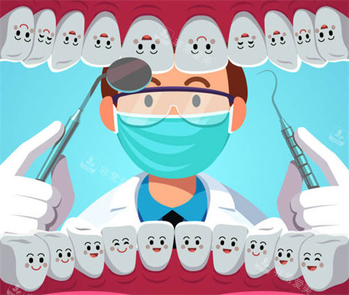 牙医检查牙齿