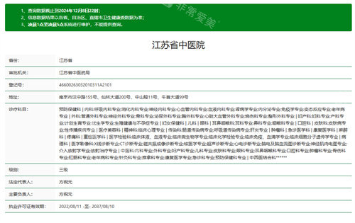 江苏省中医院资质