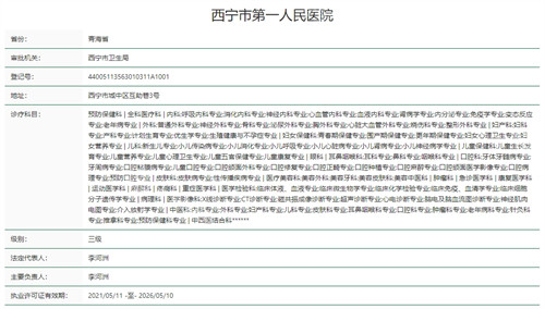 西宁市第一人民医院