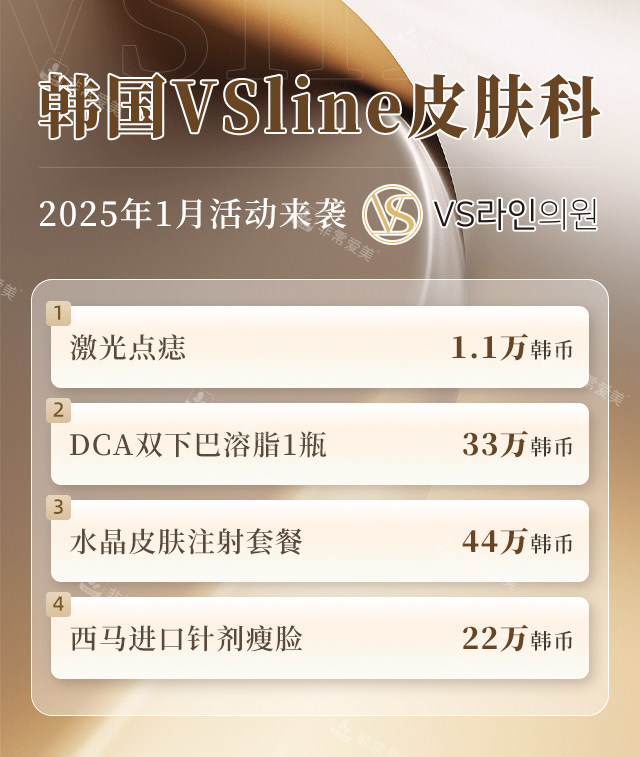 韓國(guó)Vsline皮膚科狎鷗亭店價(jià)格表