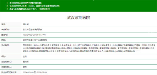 武汉紫荆医院资质