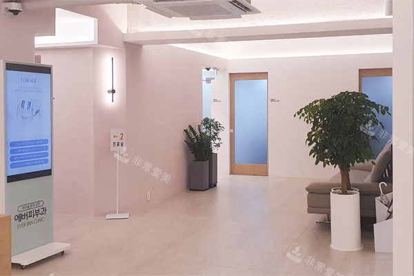 韓國(guó)ever皮膚科狎鷗亭店環(huán)境一角