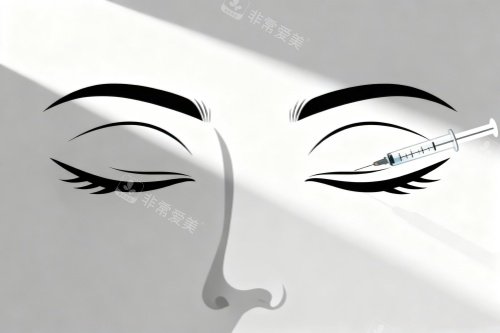 双眼皮注射卡通图
